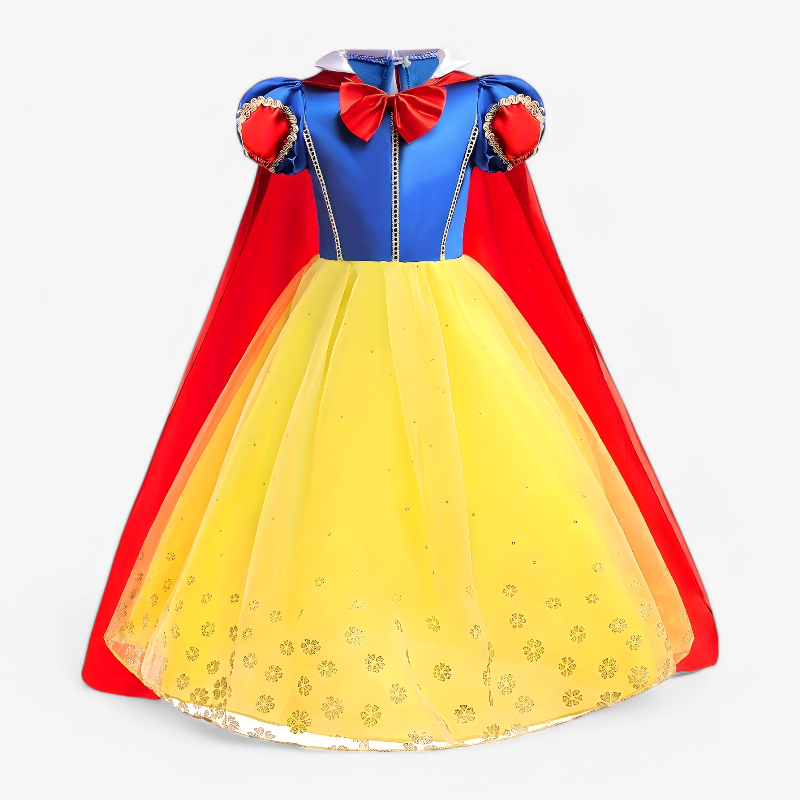 Zauberhaftes Prinzessinnenkleid für Mädchen – komplett mit Krone, Zauberstab, Handschuhen und Schmuck