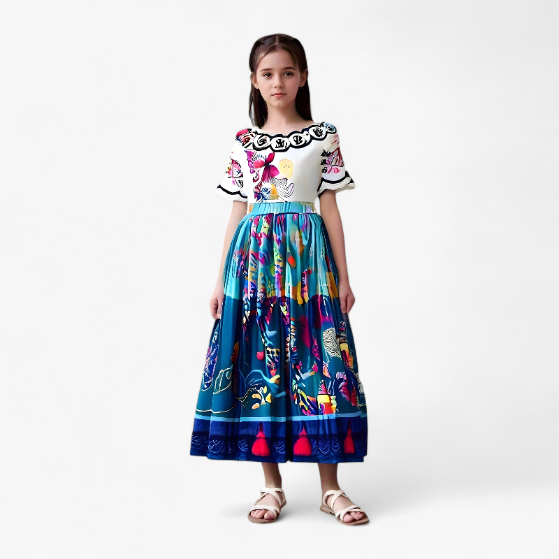 Mirabel Costume from Encanto for Children – Includes Headband, Glasses, and Bag