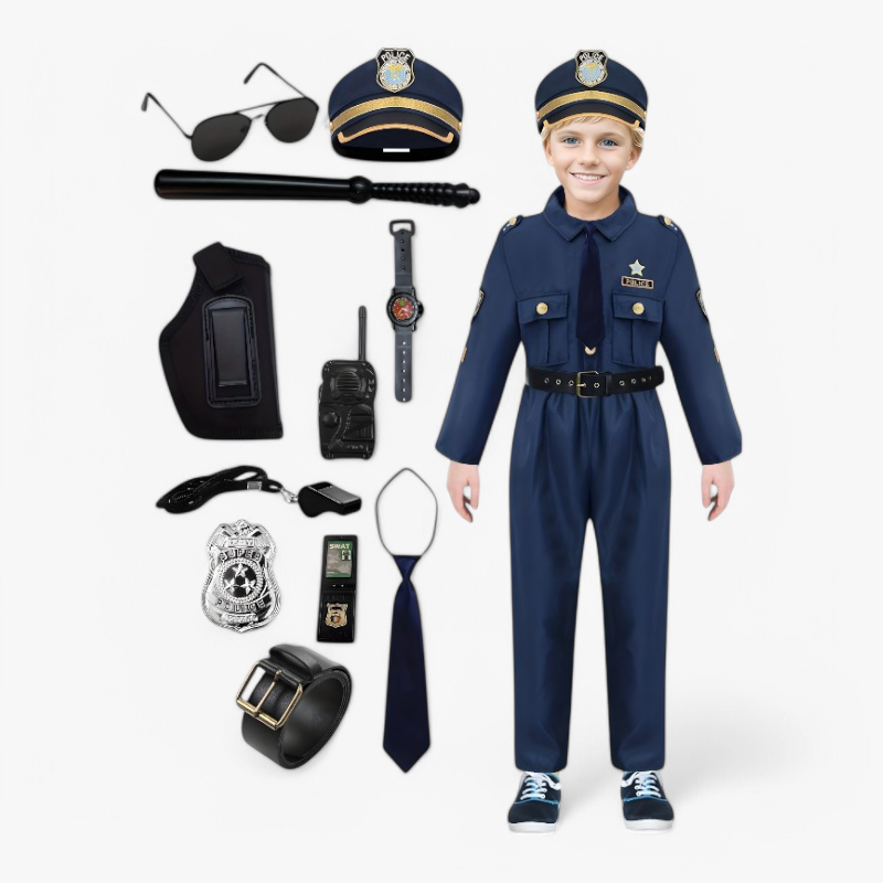 Brave Police Outfit for Kids – All-in-One Set with Accessories