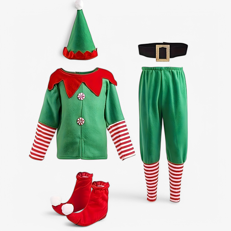 Christmas Elf Costume for Kids – Includes Hat and Accessories