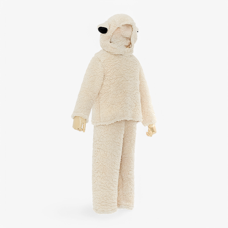 Soft Sheep Costume for Kids – Complete Set with Hat, Gloves, and Shoes