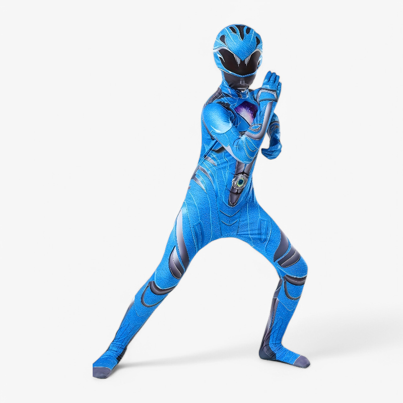 Blue Superhero Costume for Kids – Complete Outfit with Helmet