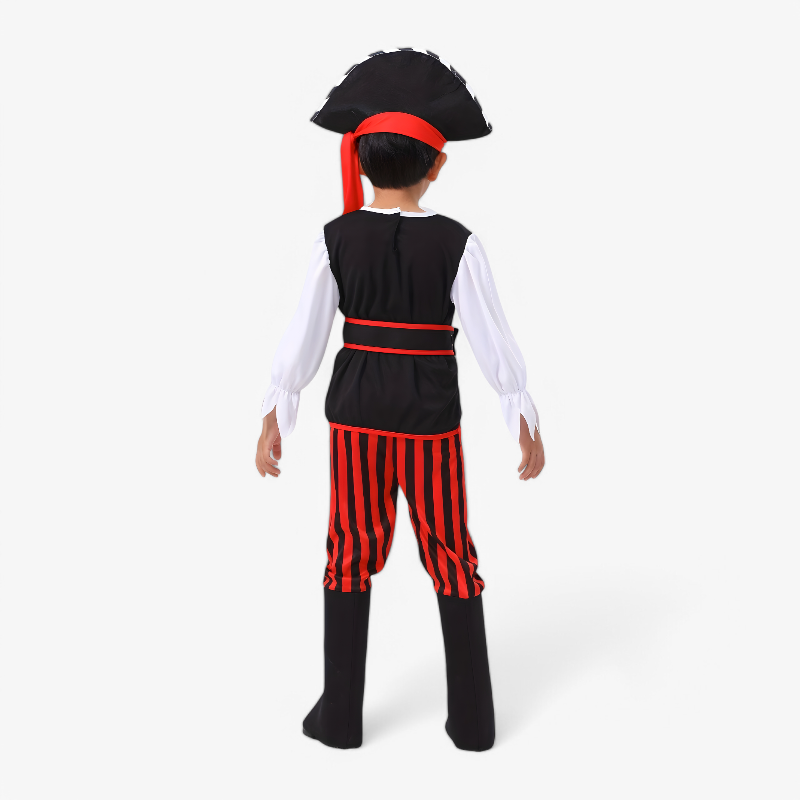Pirate Costume for Boys – Complete with Hat, Belt, and Striped Pants