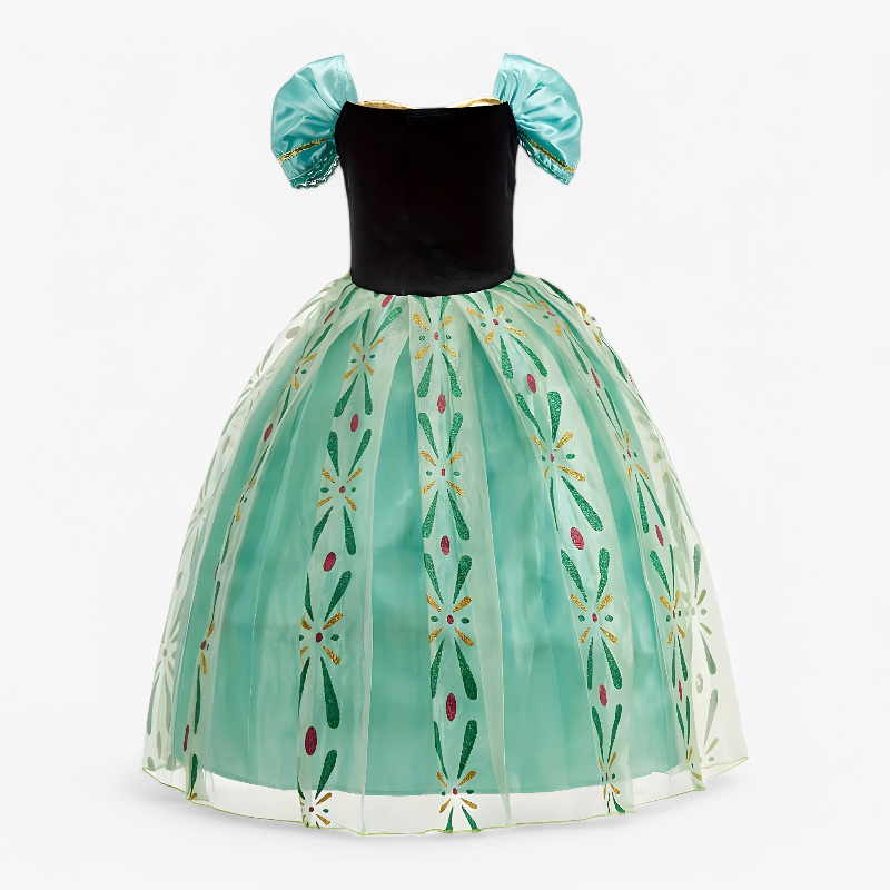 Magical Princess Dress for Girls – Includes Crown and Wand