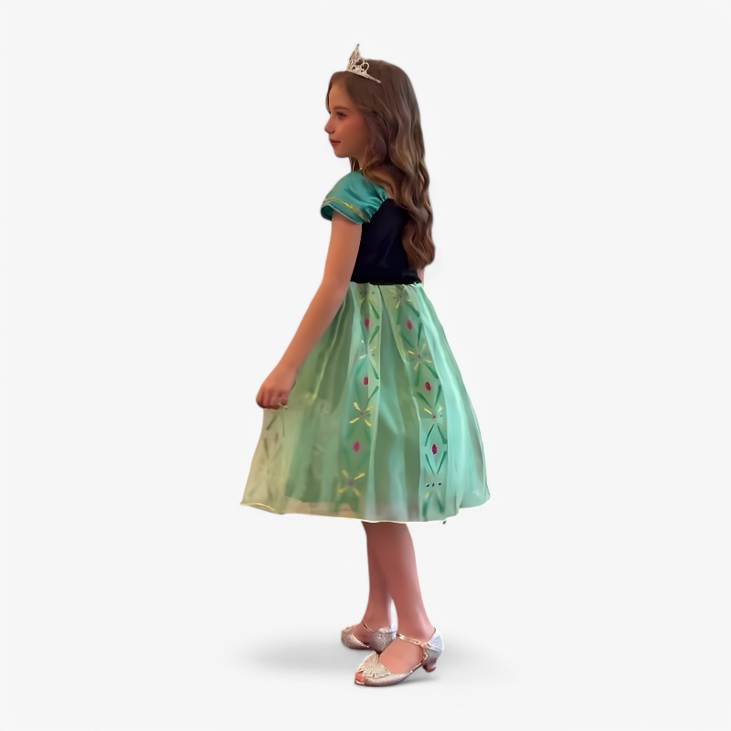 Magical Princess Dress for Girls – Includes Crown and Wand