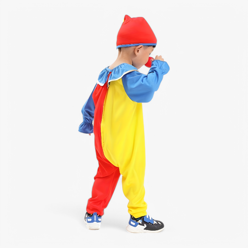 Cute Clown Costume for Children – Complete with Hat and Clown Nose