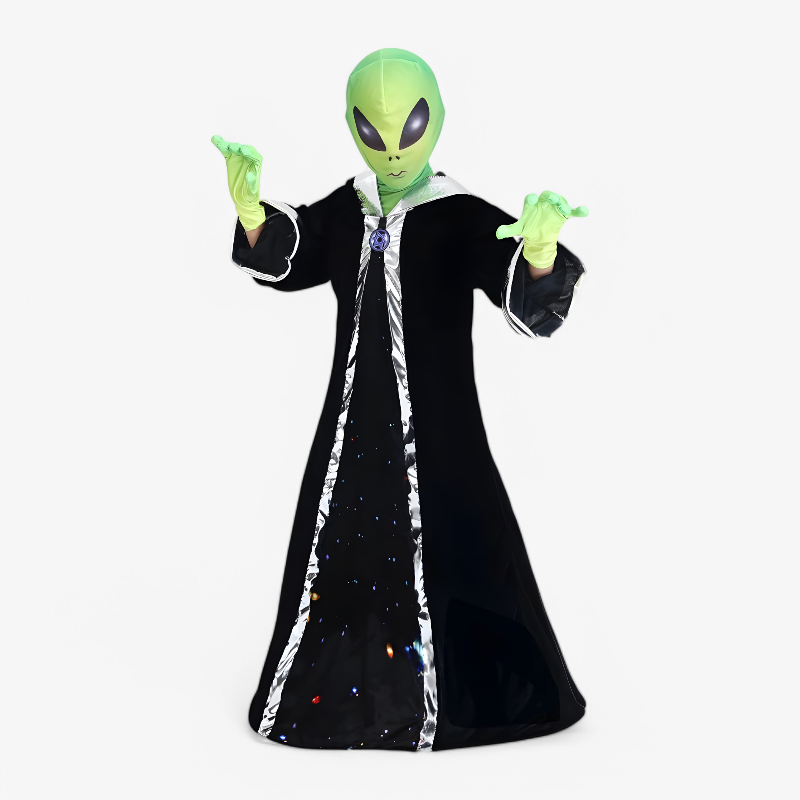 Alien Costume for Children – Includes Hood and Gloves