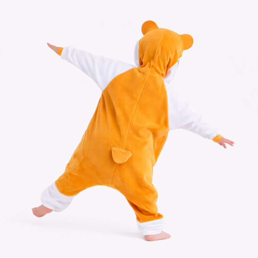 Kombinezon dla chomika dla dzieci – miękki i wygodny z kapturem i ogonem