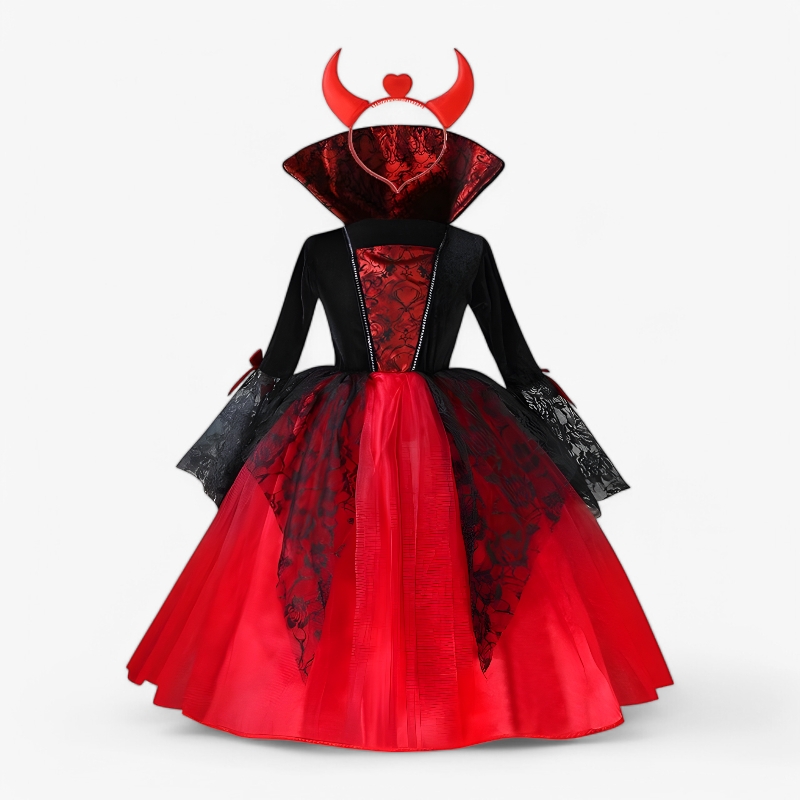 Kostium Księżniczki Wampirów dla Dzieci – Gotycka Sukienka z Dodatkami