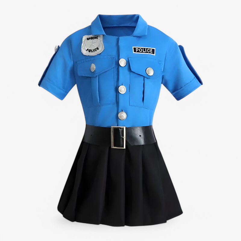 Police Costume for Girls – Includes Hat and Accessories