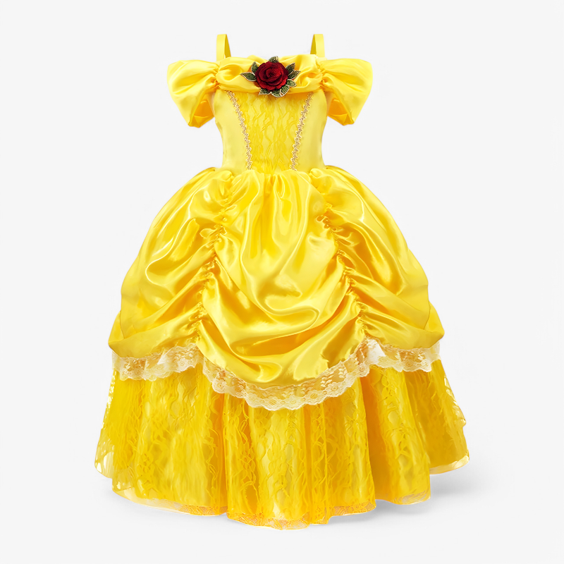 Enchanting Princess Dress for Children – With Tiara and Magical Wand
