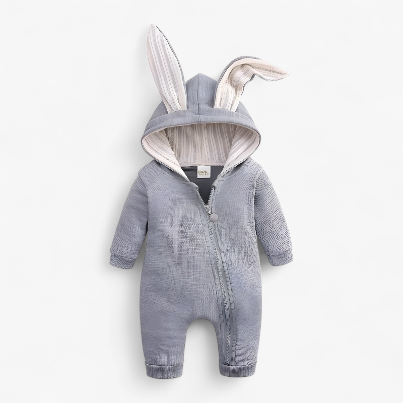Bunny Onesie for Babies – Soft and Cute with Ears and Zipper