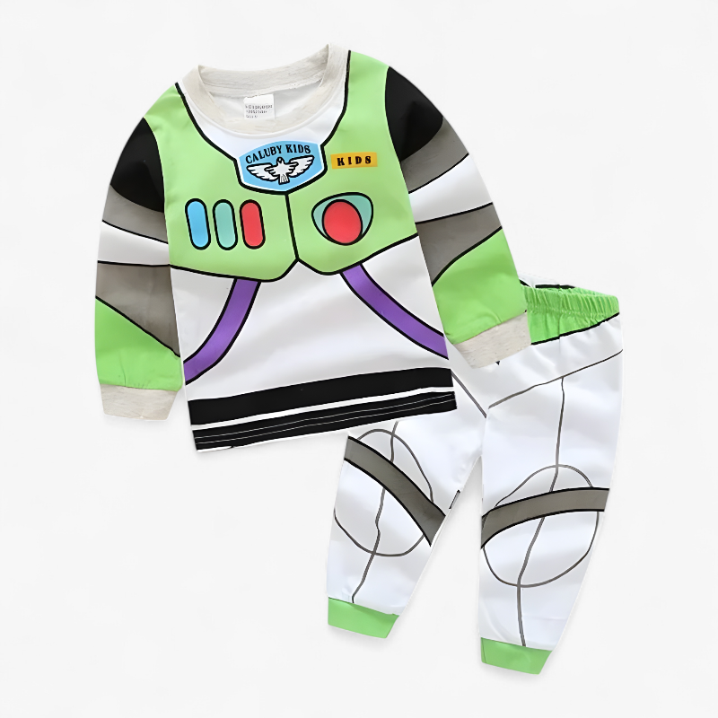 Cartoon Costume Set for Children – Includes Sweater and Pants with Character Designs