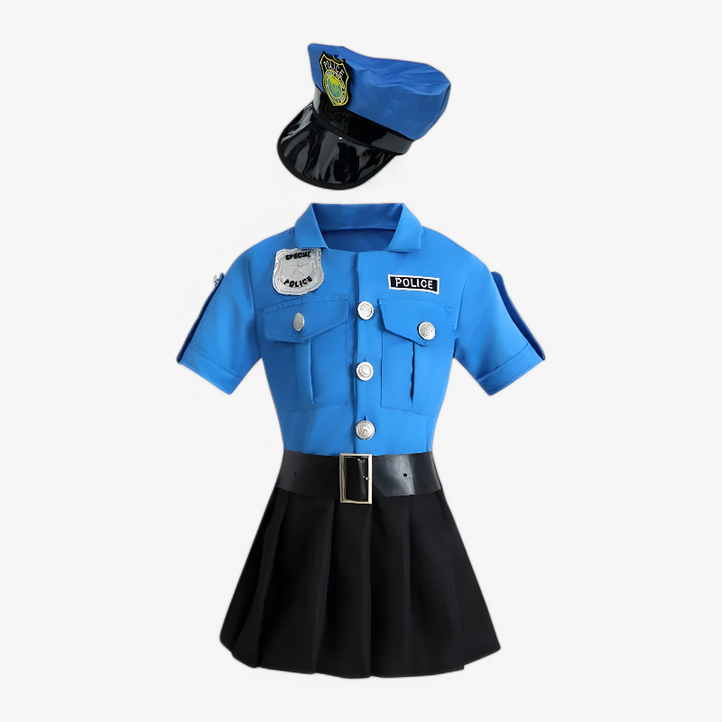 Police Costume for Girls – Includes Hat and Accessories