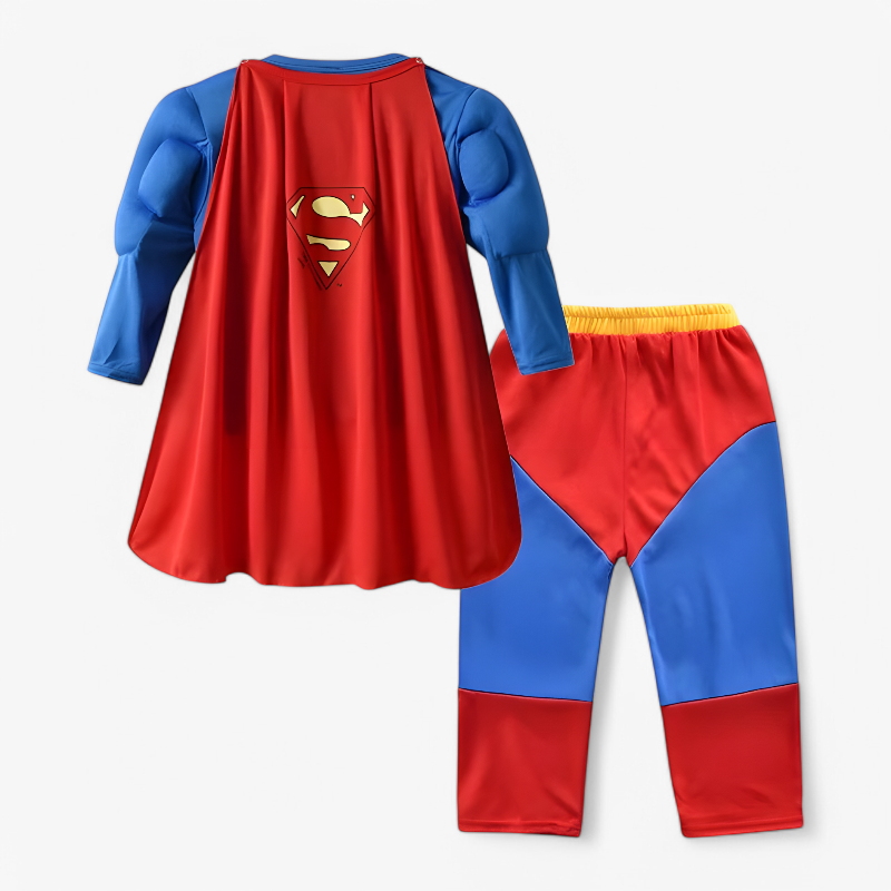 Superhero Muscle Outfit for Kids – With Cape and Muscle Designs