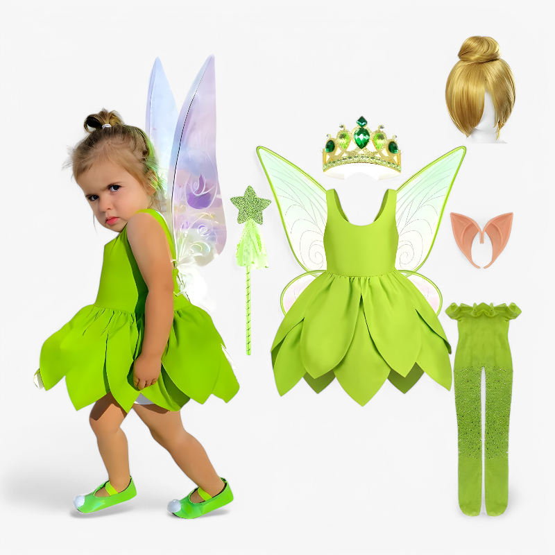Enchanting Tinkerbell Costume for Children – Complete with Wings and Magical Look