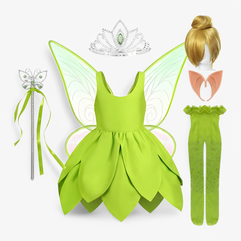 Enchanting Tinkerbell Costume for Children – Complete with Wings and Magical Look