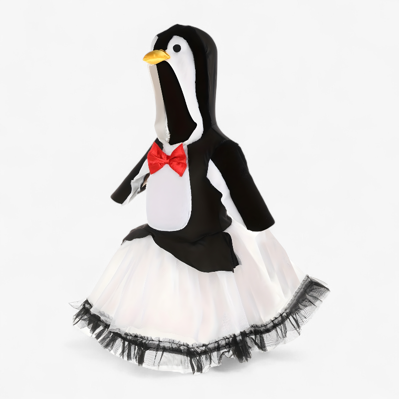 Penguin Costume for Children – Includes Hat, Bow Tie, and Tulle Skirt