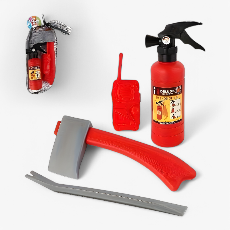 Brave Firefighter Action Set for Kids – Complete with Helmet, Fire Extinguisher, and Tools