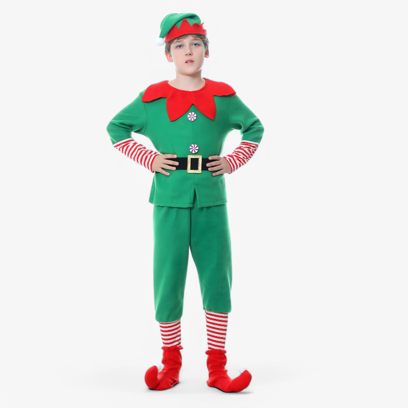 Christmas Elf Costume for Kids – Includes Hat and Accessories