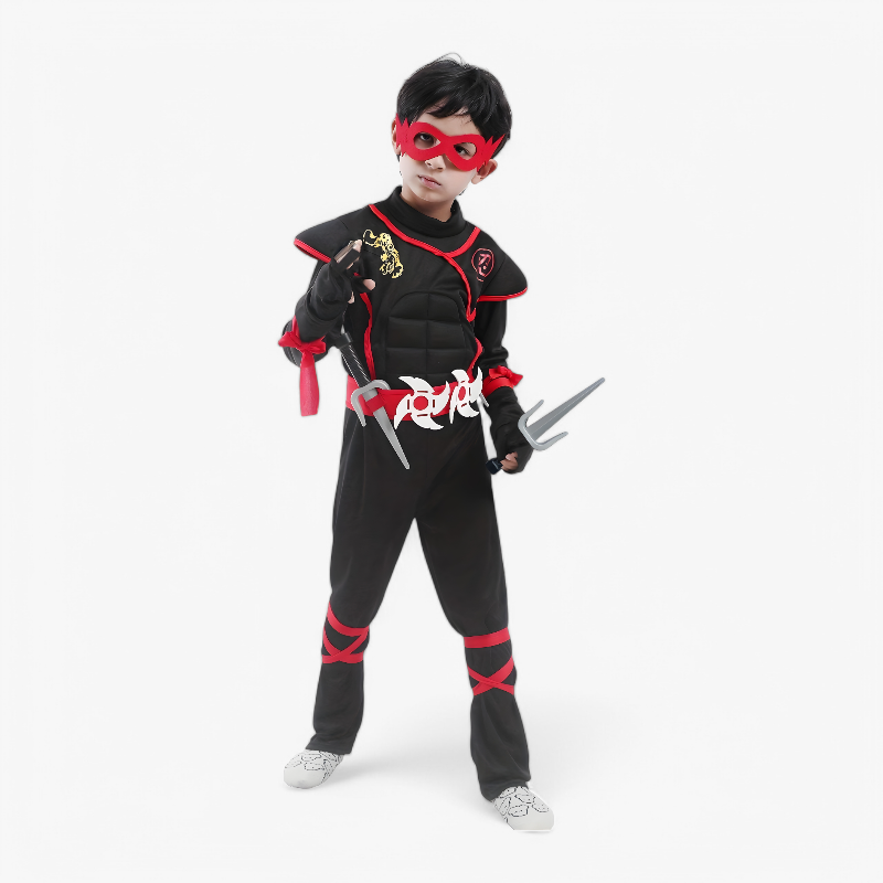 Ninja Costume for Children – Includes Mask and Swords