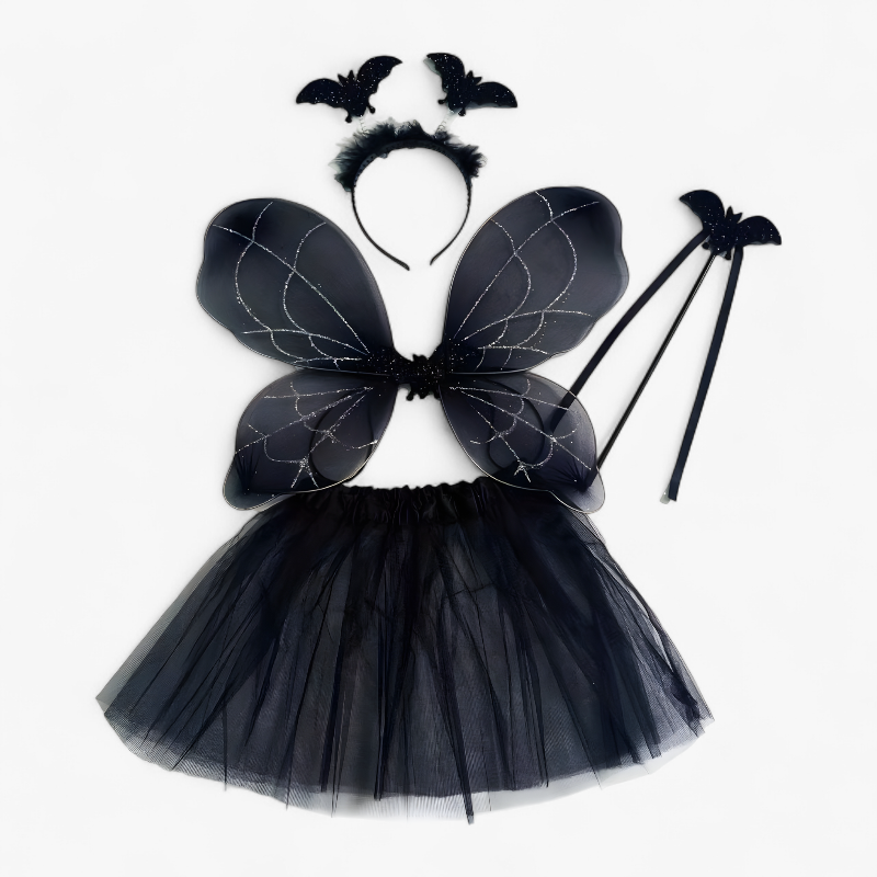 Bat Costume for Girls – Includes Wings, Hat, and Staff