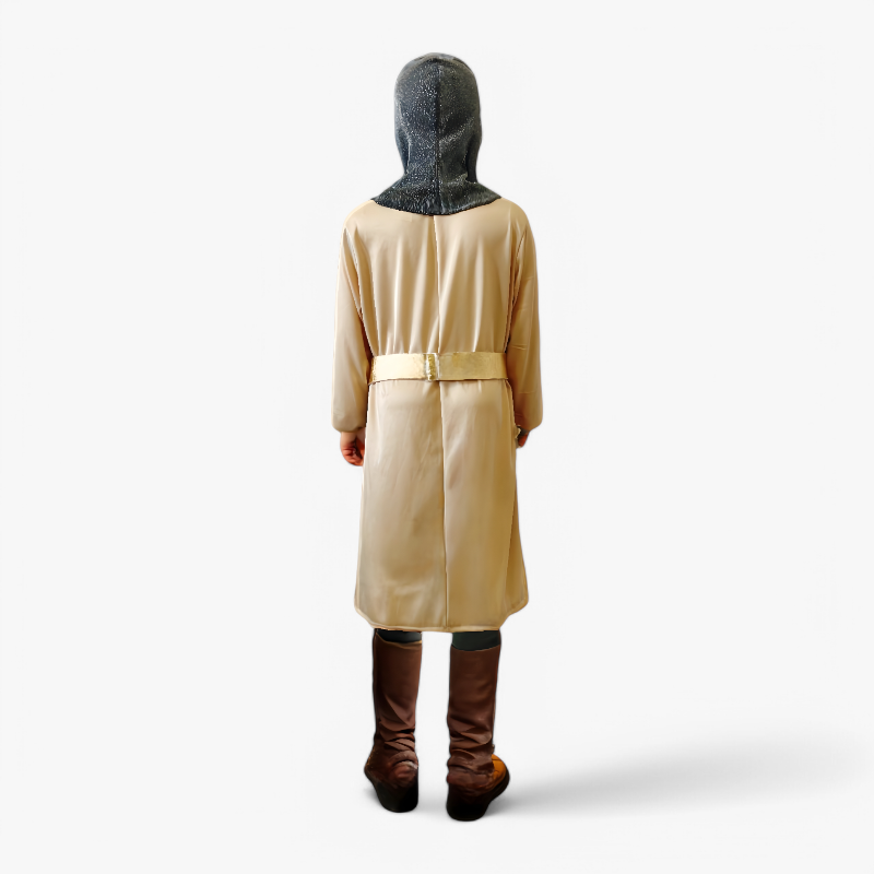 Medieval Knight Costume for Children – Includes Hood and Golden Lion