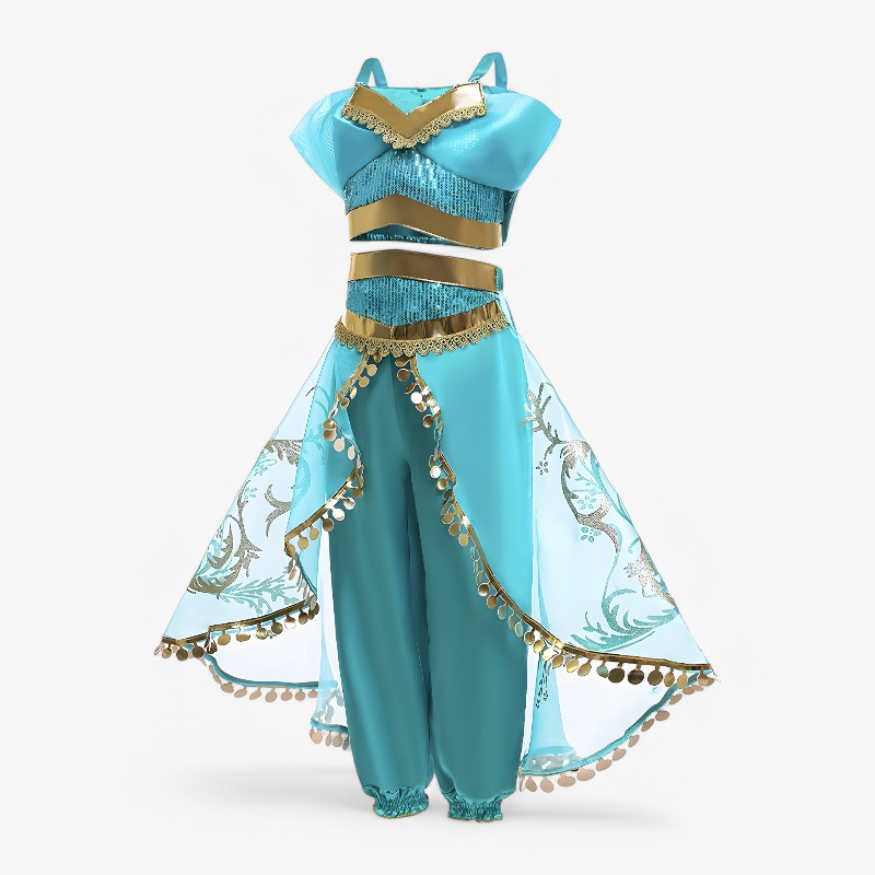 Enchanting Princess Outfit for Girls – Includes Golden Details and Tulle