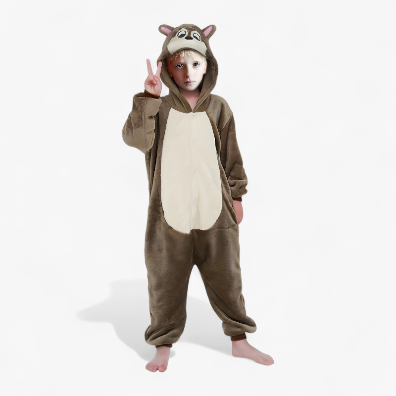 Squirrel Onesie for Kids – Includes Hat and Ears