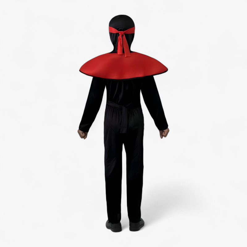 Ninja Warrior Costume for Kids – Includes Mask, Belt, and Red Armor