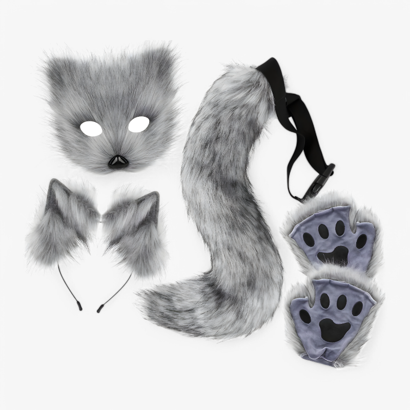 Cute Fox Costume Set for Kids – Includes Ears, Tail, and Paws