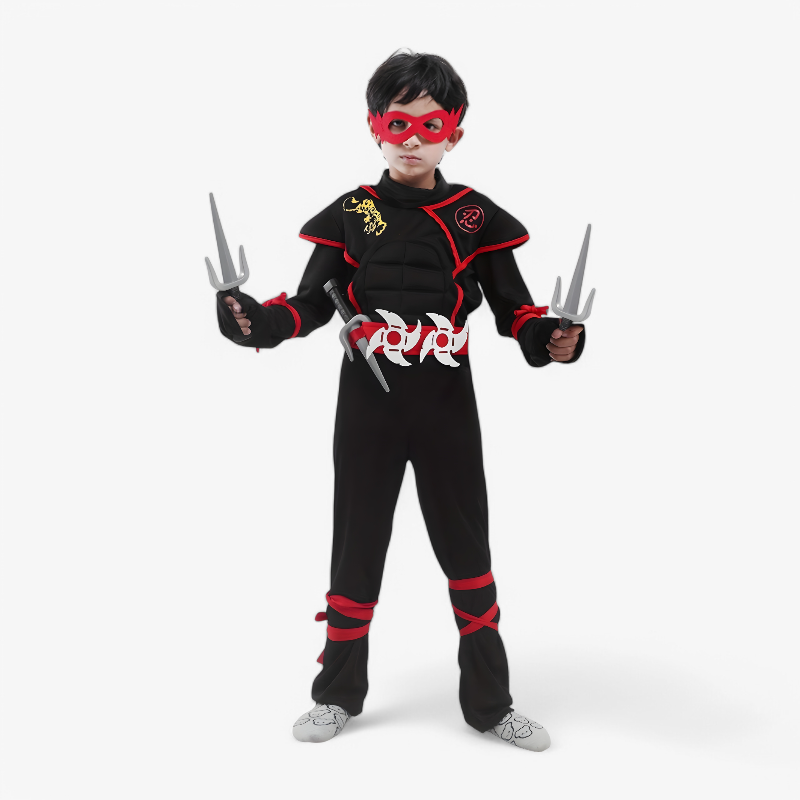 Ninja Costume for Children – Includes Mask and Swords