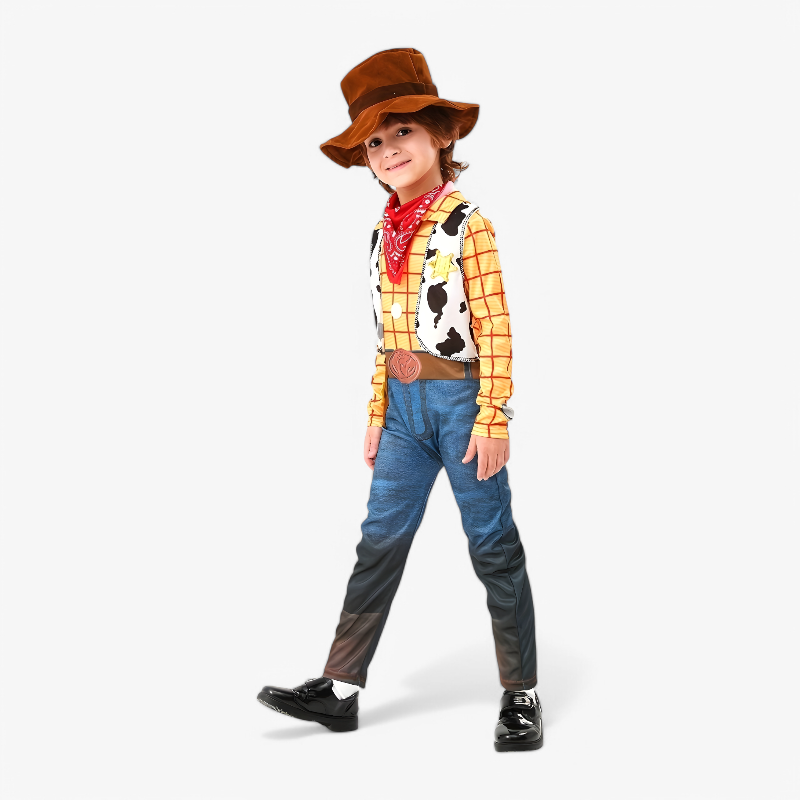 Cowboy Costume for Children – Includes Hat, Bandana, and Belt
