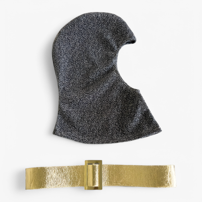 Medieval Knight Costume for Children – Includes Hood and Golden Lion