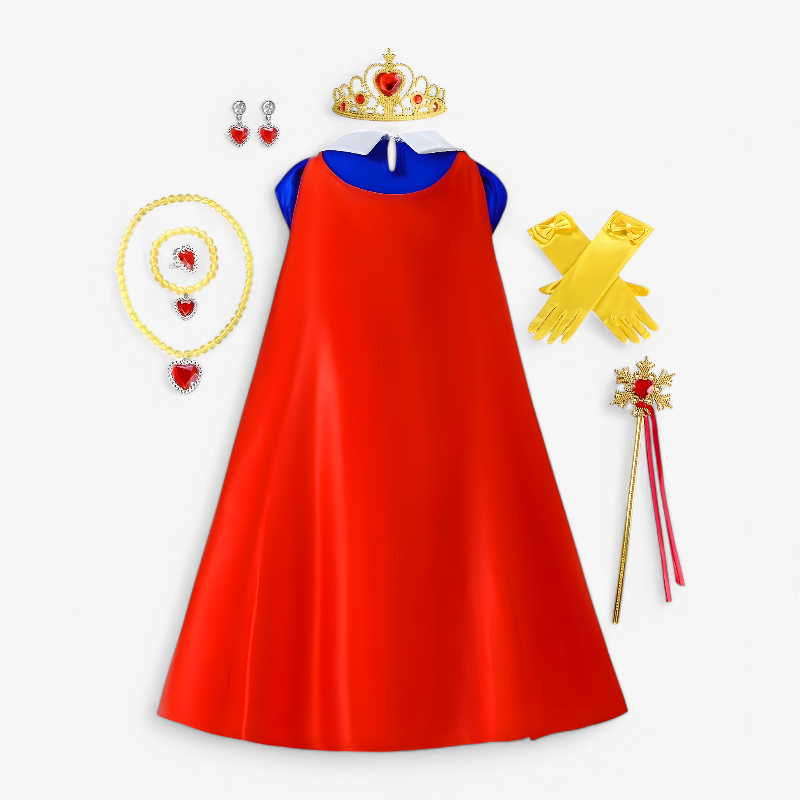 Snow White Princess Outfit for Girls – Includes Crown and Accessories