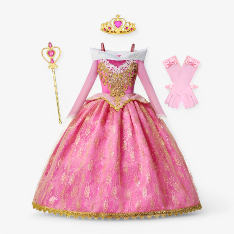 Enchanting Princess Costume for Children – Complete with Tiara and Scepter