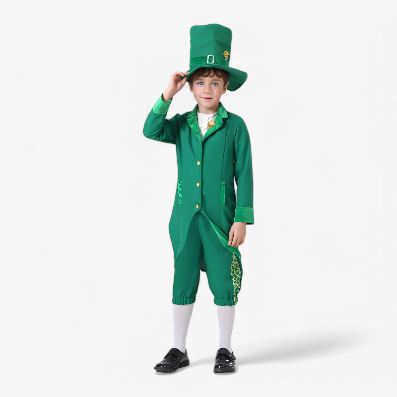 Irish Gnome Costume for Kids – Includes Hat, Bow Tie, and Jacket