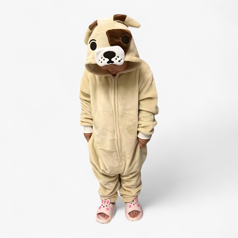 Dog Onesie Costume for Kids – Soft and Cute Pug Design