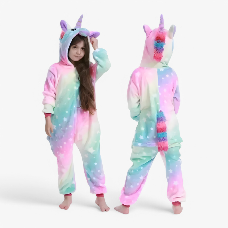 Magical Unicorn Fleece Onesie for Kids – Colorful and Super Soft
