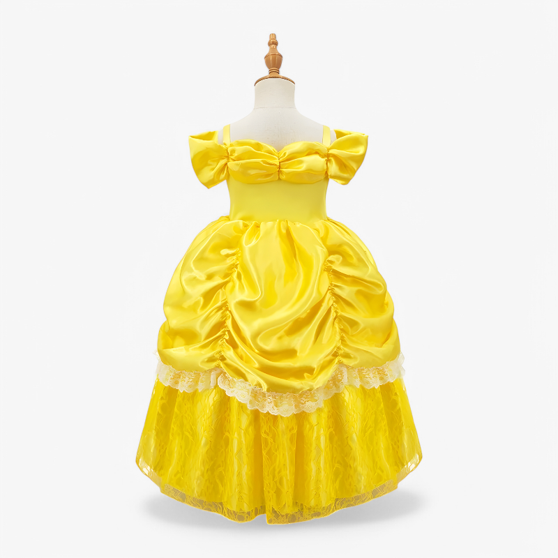 Enchanting Princess Dress for Children – With Tiara and Magical Wand