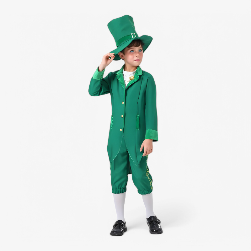 Irish Gnome Costume for Kids – Includes Hat, Bow Tie, and Jacket