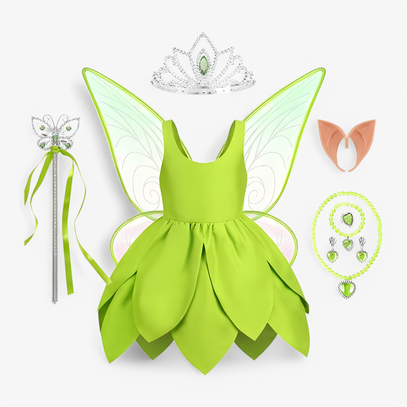 Enchanting Tinkerbell Costume for Children – Complete with Wings and Magical Look