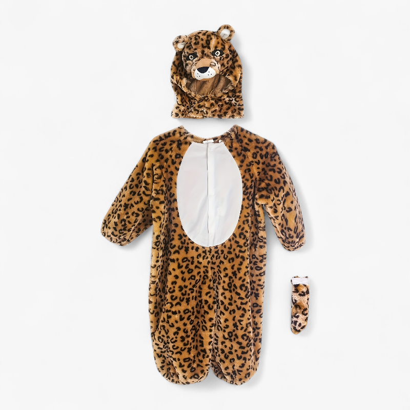 Leopard Costume for Children – Complete with Hat and Cap