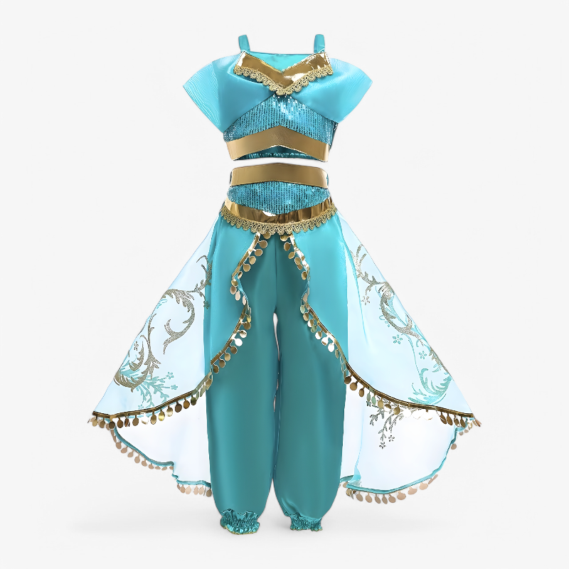 Enchanting Princess Outfit for Girls – Includes Golden Details and Tulle