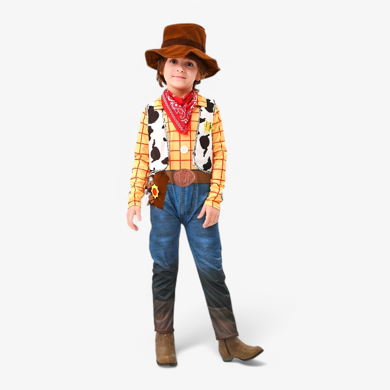 Cowboy Costume for Children – Includes Hat, Bandana, and Belt