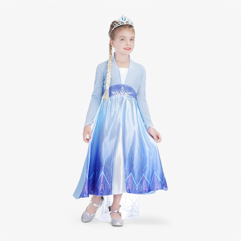 Magical Princess Dress for Girls – Long Sleeves, Cape, and Accessories Set
