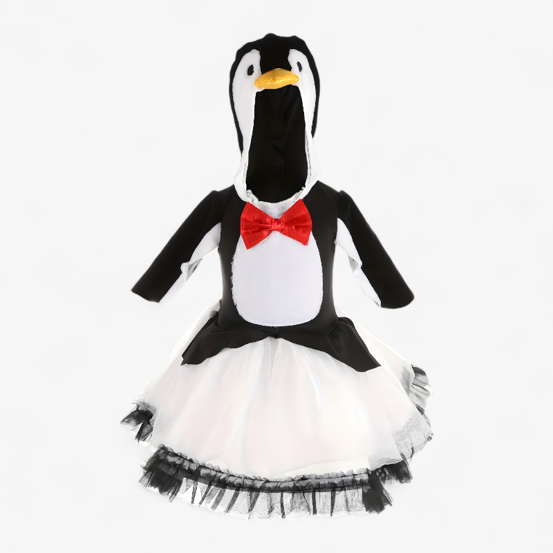 Penguin Costume for Children – Includes Hat, Bow Tie, and Tulle Skirt